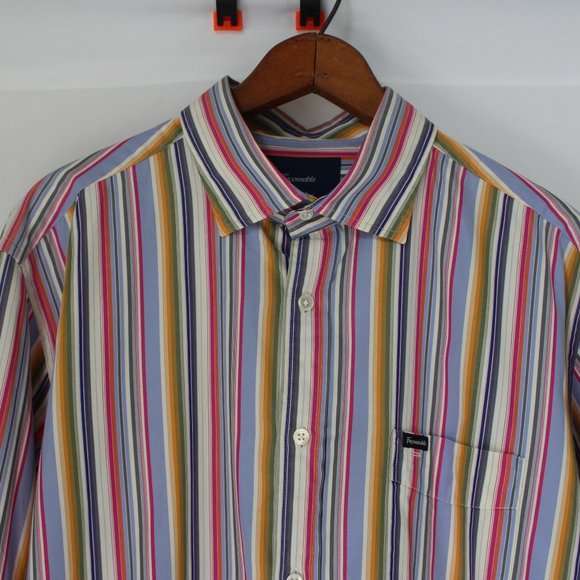 Faconnable Striped Club Deauville Button Front - Picture 3 of 4